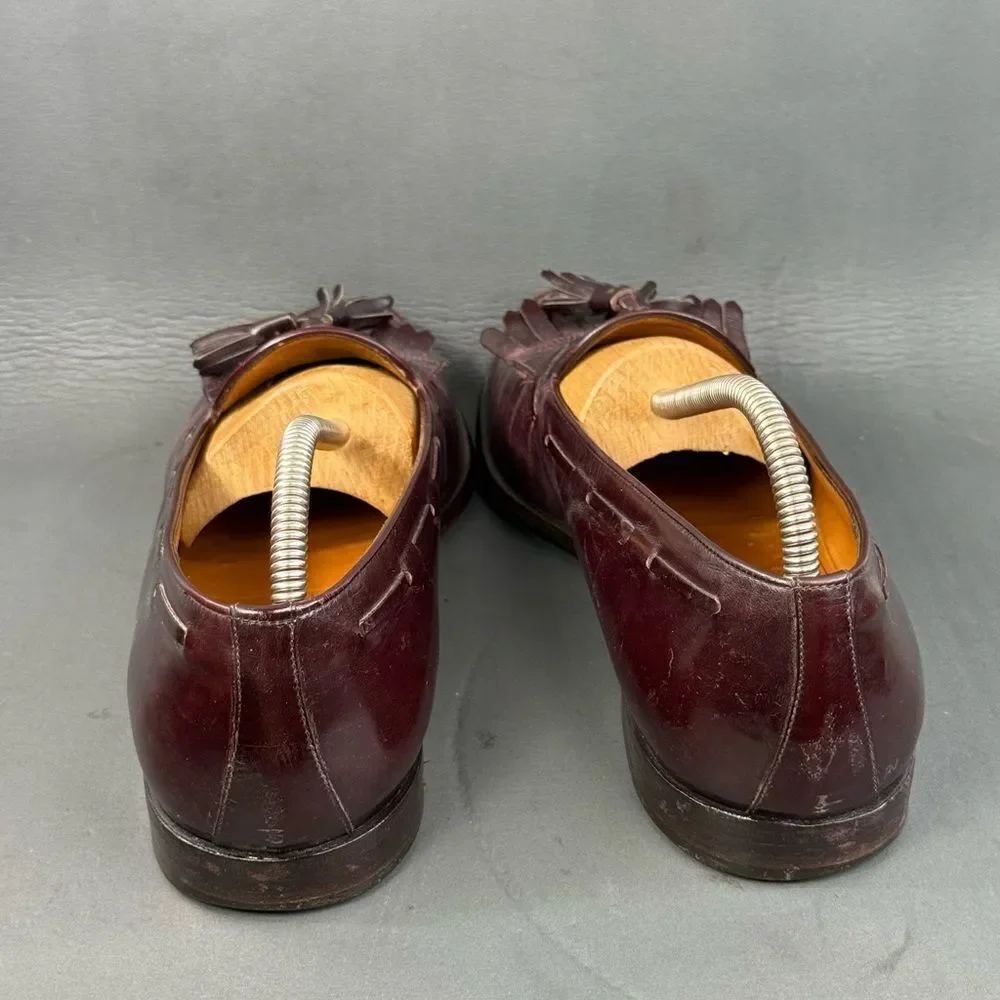 Vintage Salvatore Ferragamo Burgundy Calfskin Tassel Loafers – Men’s 11.5